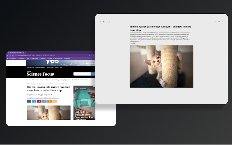 Reader Mode Vergleich