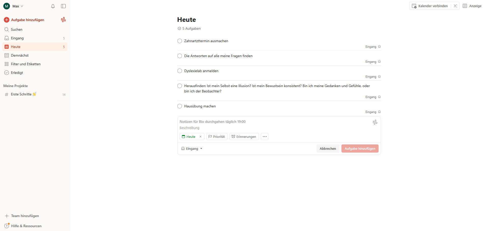 Todoist in verwendung