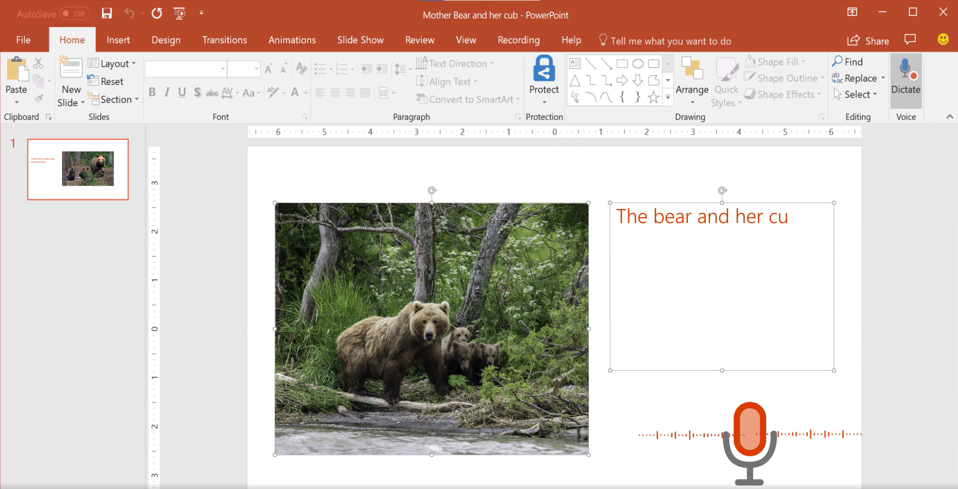 Microsoft Dictate In PowerPoint