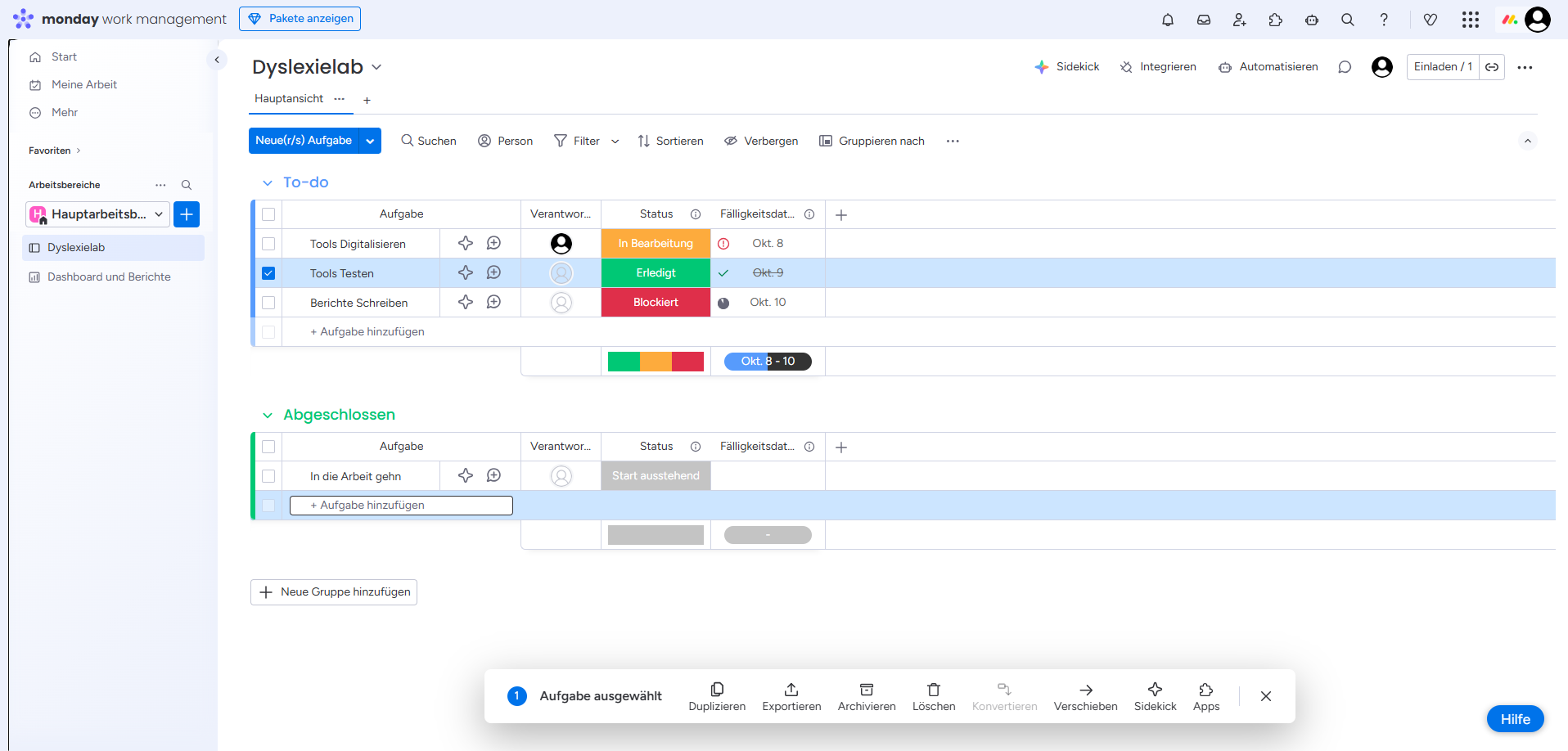 Monday.com in der Praxis