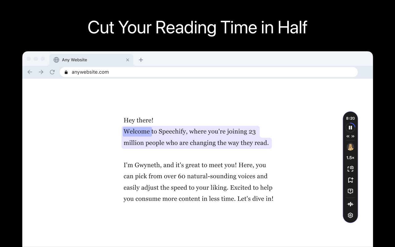 Demonstration von speechify